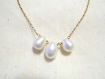しずく型淡水パールネックレス