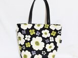 北欧の花 2Way肩掛けトートバッグ(外ポケット付き)