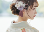 桜とピンクタッセルの髪飾り TP14 成人式 卒業式 結婚式 振袖 袴 着物 和装