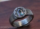 【シグネットリングシリーズ】自信作！　ミスティックトパーズ・シルバーリング【虹の魔法陣】の画像