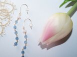 *桜スキップ*アクアマリンとピンクトルマリンの春ピアス