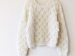 ふんわりモヘアのぽこぽこニット