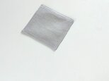 日用品店(布)コースター /国産リネン 9.0cm×9.0cm【 グレー 】