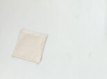 日用品店(布)コースター /国産リネン 9.0cm×9.0cm【 ミルキーベージュ 】