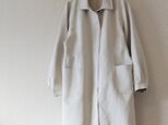 綿麻素材のロングコート