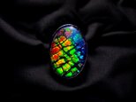 天然石 宝石 アンモライト（Ammolite）トリプレットルース オーバル 18×13mm AMOV181304 パーツ