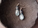 【SV】Sky Blue Kyanite Bicolor Earrings／スカイブルーカイヤナイト スタッドピアス（Oval）