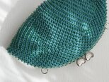 ばあば ⁛ つぶつぶガラスビーズのちっちゃなバッグ（vihreä meri・2130）