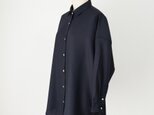 【尾州ウール】ウール100% ワイドタック 長袖シャツ