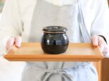 梅干しやお漬物入れにおすすめ　お漬物甕（かめ）砂糖壺　黒