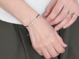 Karen silver bracelet / omusubi 紐ブラックの画像