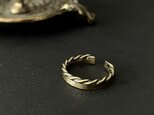 2way[ツイスト2連] ring∞イヤーカフ 4.0mm幅 brass 重ね着け