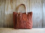 柿渋染めパッチワークトートバッグ
