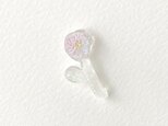 ガラスのお花のピンブローチ(ピンクパープル)