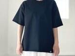 『2025新作』【ユニセックス】ビッグシルエット ニットTシャツ【ブラック】