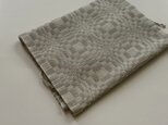 手織りストール・・グレーの円