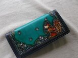 ※特注品ページ　レザークラフト長財布　リス