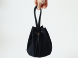 draw string bag 巾着バッグ  kuro