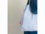 エコbag   ギンガムチェック サックスの画像