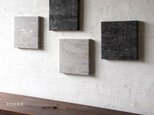 アートオブジェ STONE MIX 20×20cm 4枚セット BlackGray  寝室 リビング  石素材風アートクラフト