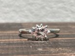 モルガナイト　しずく　0.73ct　フェミニンな爪留め　シルバーSV925リングの画像