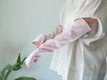 【シャクヤク染め】Organic Cotton 楊柳生地の日除けロングアームカバー
