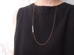 【K14gf】Stick Pearl Chain Necklace／スティックパール チェーンネックレス