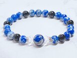 厄を払い、心身を守る ラピスラズリ・オニキス 天然石 ブレスレット/パワーストーン No808