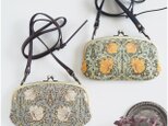 ■親子がま口お財布ショルダー / ウィリアムモリス・ピンパーネル■ mimi (wm-pp)の画像