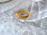 R391-ヴィンテージリング U.S.A. 1980s Gold Tone Screw Openwork Ringの画像