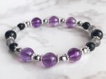 【再販20点以上】即効性◎いじめや人間関係の悩みを吹き飛ばす アメジスト パワーストーン  天然石 ブレスレット No18