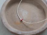 Karen silver neklace / コーラル×ハーキマーダイヤモンドの画像