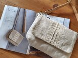 本掲載作品*リネン*ショルダーバッグ*レースの画像