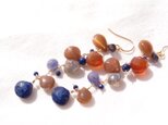 【K14gf】Mobile Earrings／モビールピアス（Brown×Blue）