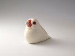 動物の陶置物＜白文鳥＞
