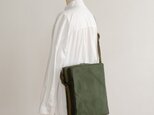 ショルダースクエア タテ オリーブドラブ / 6号帆布