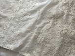 ✳︎ハンドメイド✳︎コットン両面立体花とリーフ刺繍フリークロスレース刺繍の画像