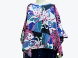ブラウス 浴衣をリメイク 糸菊文様　b0007 / 着物リメイク kimono