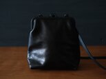 レザーショルダーポーチ　frame porch SHO-61 ＜鹿革黒染＞