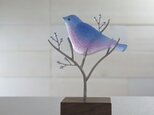 鳥のオブジェ［紫陽花色］①の画像