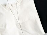 【特集掲載】夏新作　Y字ビーズネックレス　大人モノトーン　クリア　シンプルアクセサリー　