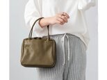 【柔らかいヌメ革】トートバッグミニスクエアバッグ|手提げに便利な上品デザイン