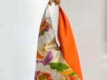 あずま袋【送料込み】帯リメイク　オレンジ