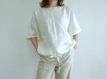 ゆったり大人シルエット/リネンドロストプルオーバー<オフホワイト>