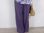 [予約販売] ダブルガーゼモーブ・美ラインワイドパンツ