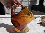 北欧＊エリック・ホグラン/気泡たっぷり琥珀色のガラスジョッキ/アンバー/BODAの画像