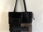 totebag /ヴィンテージデニムのパッチワーク 2wayトートバッグ■tf-378b