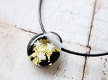 星のとんぼ玉ガラスペンダント（小サイズ）　金箔入り