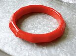 B150-ヴィンテージバングル U.S.A. 1970〜80s Red Angled Acrylic