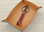 小さなアンティーク調レザーキーホルダー(ミニナスカンタイプ)